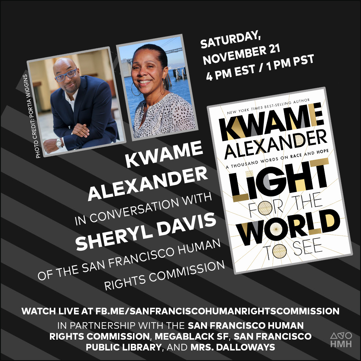 Kwame Alexander in conversation with Sheryl Davis, Nov. 21, 10:00 pm.