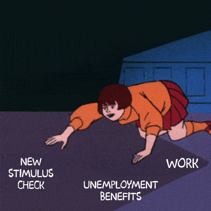 Searching for work and help