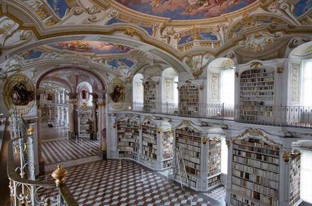 This is probably the Most Beautiful Library in the World...    The World's Largest Monastic Library  The Admont Abbey in Admont, Austria contains the world's largest monastic library, as well as the largest scientific collection. The Abbey was founded by  2450eda3-4b26-4c8a-acc1-55f1f53831ca