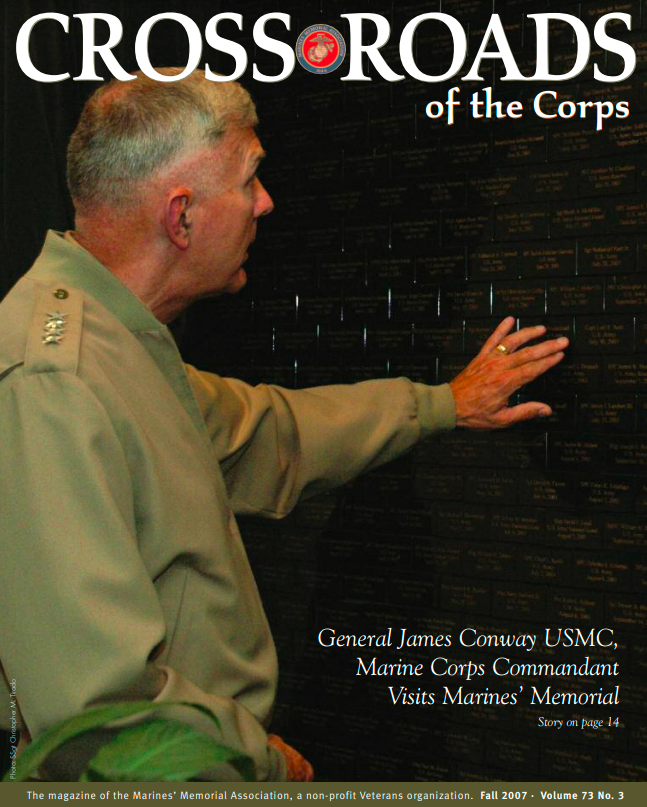 General James Conway visits the Wall