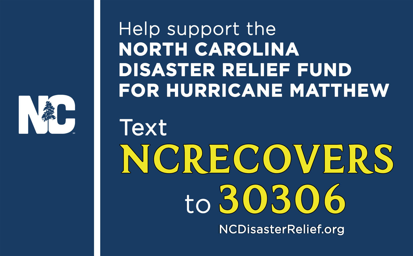 North Carolina Disaster Relief Fund for Hurricane Matthew