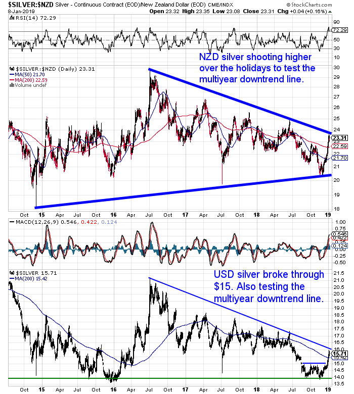 NZ Dollar Silver Chart NZ Dollar Silver Chart