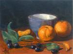 Blue Cup with Clementines - Posted on Saturday, March 14, 2015 by Adriana B. Almquist