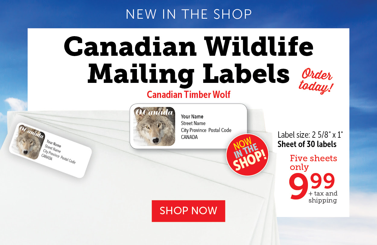 Canadian Wildlife Mailing Labels