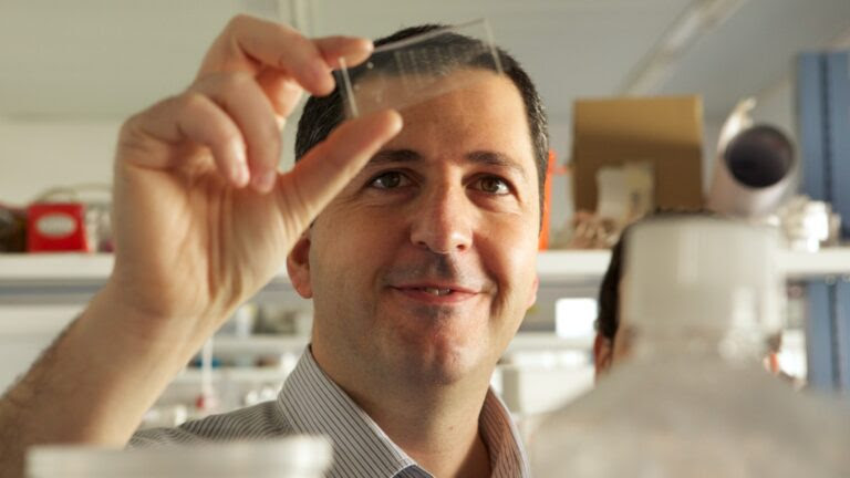 Prof. Yaakov Nahmias in his bioengineering lab at the Hebrew University of Jerusalem. Photo by Patricia Alvarado Núñez/graziosopictures.com