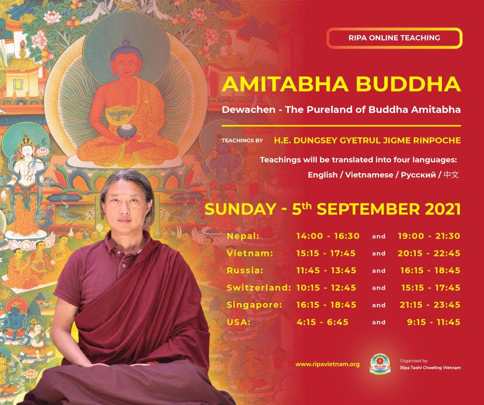 Bardo Thödol and Dewachen Teachings – Online and Onsite with Gyetrul Jigme  Rinpoche