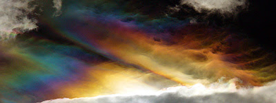 Iridescent clouds over Boulder