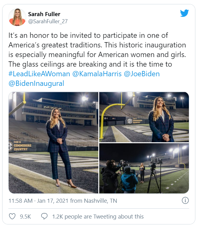 More Woke Mania: Female Football Kicker Invited to Biden’s Inauguration