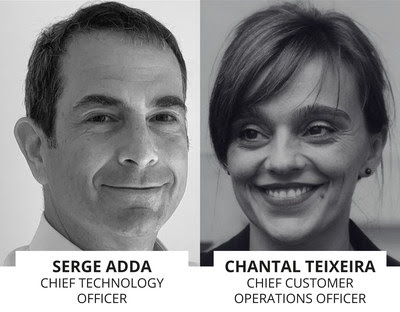 To the left, Serge Adda, CTO and to the right, Chantal Teixeira, CCO of Vocalcom To the left, Serge Adda, CTO and to the right, Chantal Teixeira, CCO of Vocalcom
