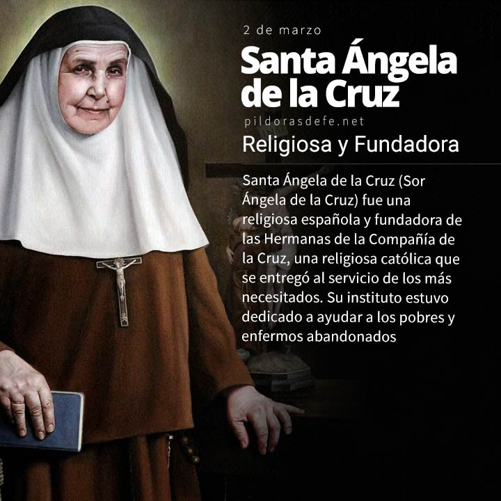santa angela de la cruz religiosa fundadora hermanas de la cruz