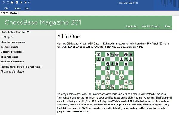 ChessBase Magazine (CBM) 201