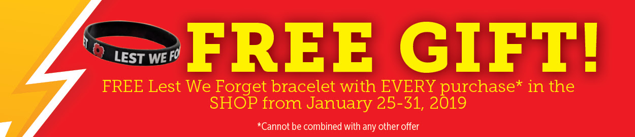 Free Lest We Forget Bracelet!