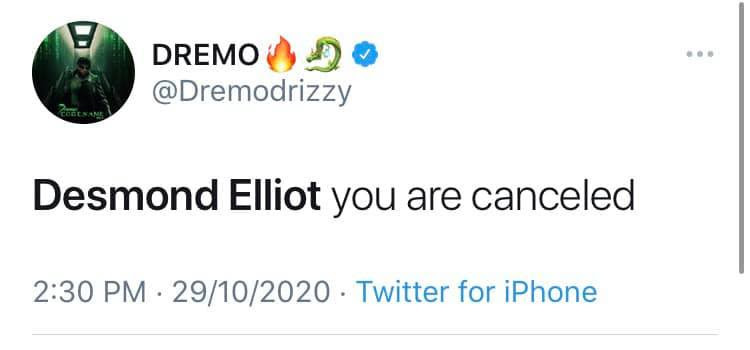 #EndSARS: You are cancelled - Nigerian celebrities call out Desmond Elliot over his comment about celebrities and influencers