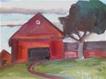 Painting on Sale, Daily Painting, Small Oil Painting, "Georgia's Barn" by Carol Schiff, 6x8" Oil - Posted on Wednesday, January 7, 2015 by Carol Schiff