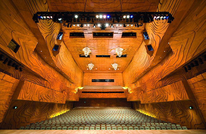 Центр искусств штата Виктория в Мельбурне: интерьер зала