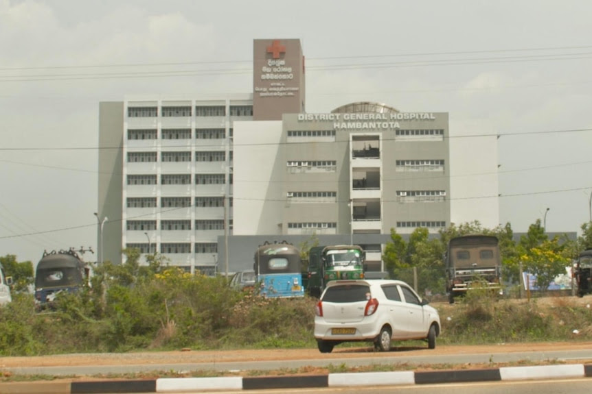 Hambantota hospital site in Sri Lanka.