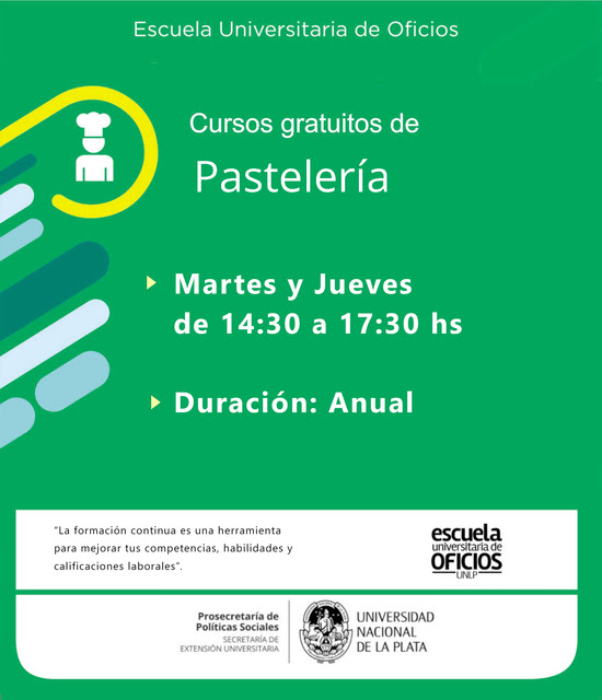 Inscripción a los cursos en modalidad virtual de la Escuela de Oficios de la UNLP