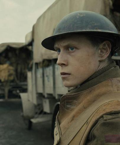 A young soldier (George MacKay) looks concerned