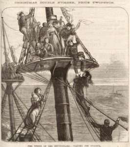 The Wreck of the Deutschland: Waiting for succour. (The Penny Illustrated Paper, Christmas issue, December 1875)