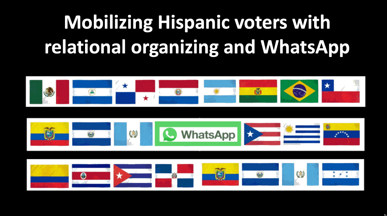 Relational organizing in the Hispanic community with WhatsApp and VoteForce is effective.