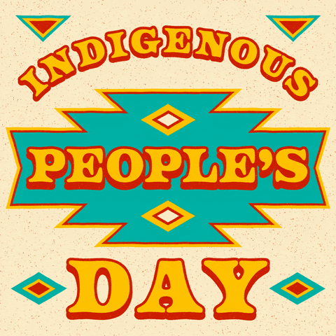 Image with the phrase "indigenous people's day" written