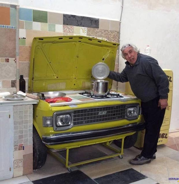 31 Great Memes and Pics ~ Funky Fresh and Funny ~ vintage truck front end, DIY kitchen stove