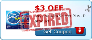 $3.00 off any one Alka-Seltzer Plus - D product