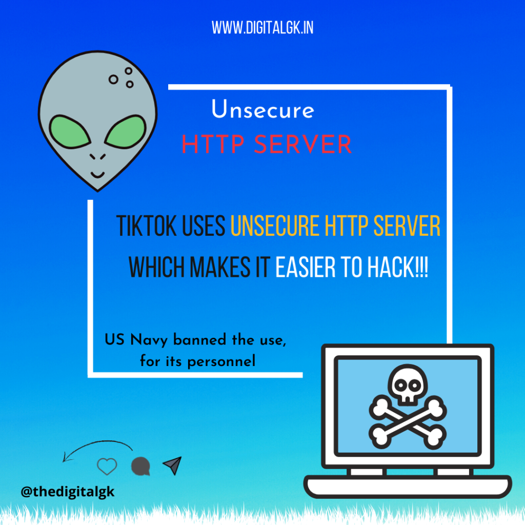 TikTok Uses Unsecure HTTP Server