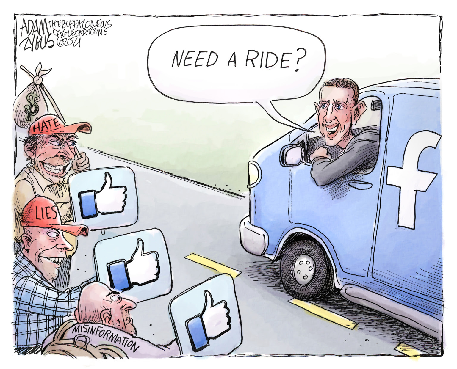 Facebook offers a platform to sell misinformation and disinformation.