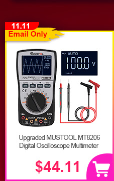 Upgraded MUSTOOL MT8206 2 in 1 Intelligent Digital Oscilloscope Multimeter