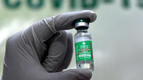 A vial of Covishield vaccine, developed by Oxford-Astrazeneca Plc. and manufactured by Serum Institute of India Ltd, at a hospital in Chennai. File photo