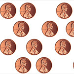 QUICK! Count how many pennies you see.