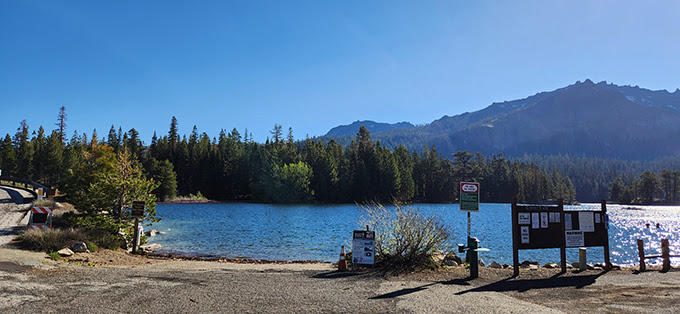 Silver Lake Boat Launch June 29, 2023 clear of snow and ice