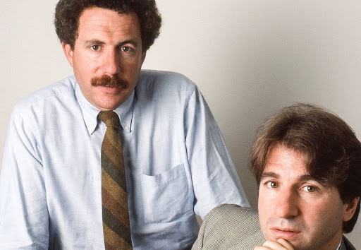 Peter Neufeld and Barry Scheck in 1989. Photo by Barbara Alper. 