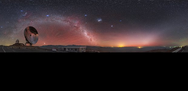 View above the Swedish/ESO Submillimetre Telescope