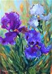 Purple Splash Irises - Flower Paintings by Nancy Medina - Posted on Tuesday, February 24, 2015 by Nancy Medina