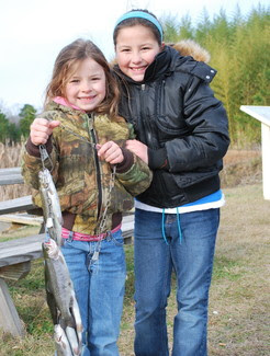 Kids with trout