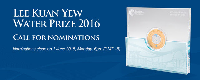 Now open for nominations: The Lee Kuan Yew Water Prize 2016