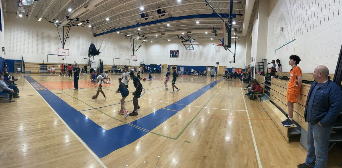 gymnasium activity view from corner