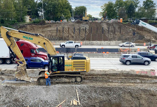 I-465 at Keystone Avenue bridge construction