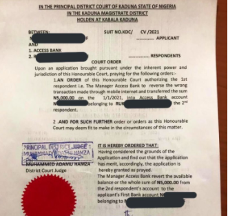Twitter stories: Man drags lady to court to retrieve the N5k he sent to her after she failed to show up at his home in Kaduna