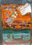 ACEO Bon Voyage Suitcases Gloves Vintage Travel Illustration Original SFA Penny StewArt - Posted on Tuesday, April 7, 2015 by Penny Lee StewArt