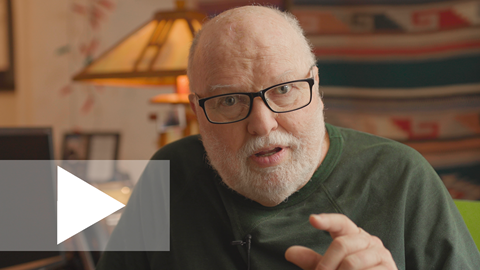 An image of Richard Rohr speaking in his chair about the 2020 Daily Meditation Theme. The image links to a video.