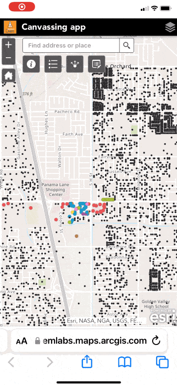 Canvassing app with built in script