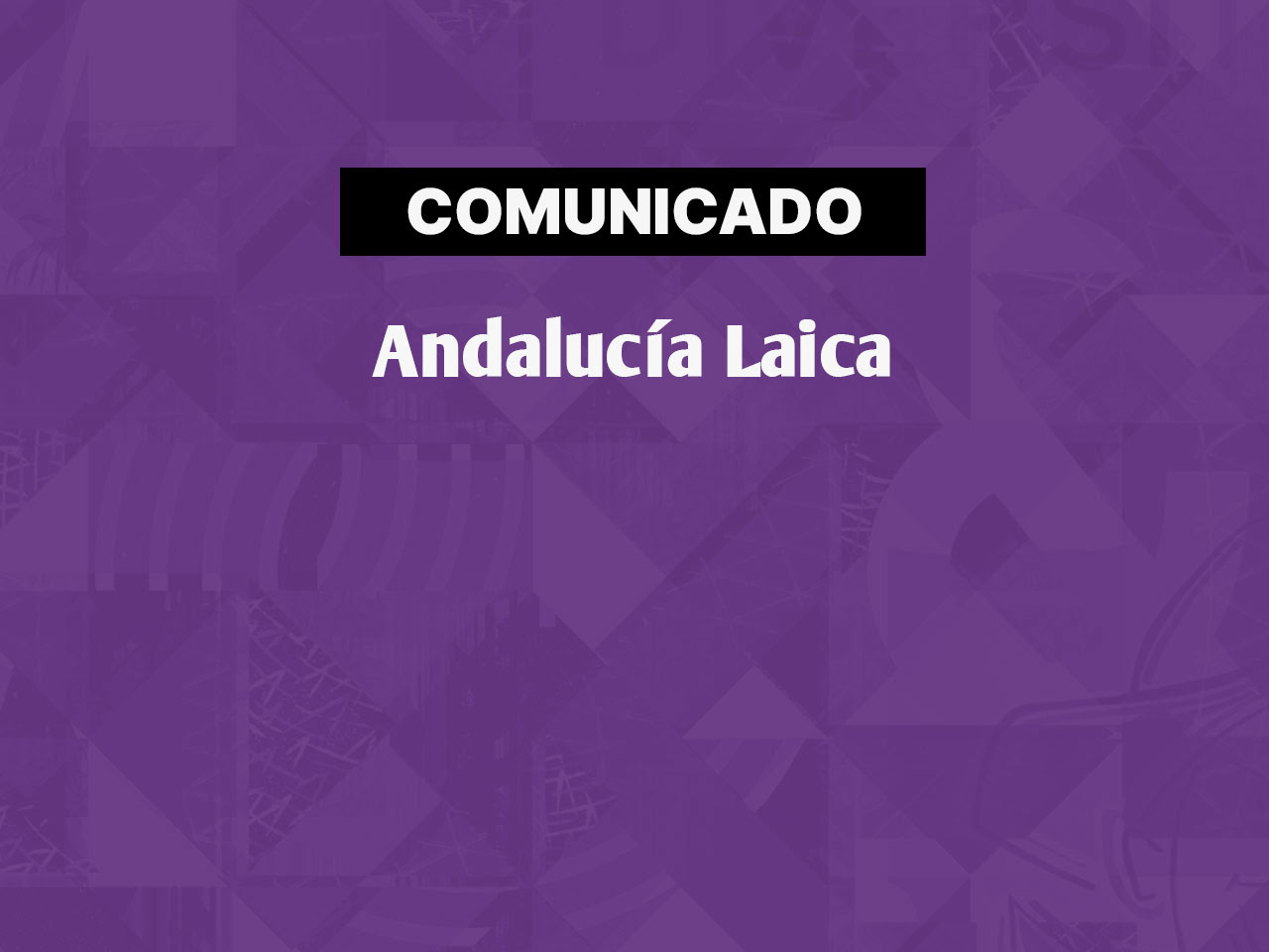 Rueda de prensa de Andalucía Laica el 1 de octubre a las 11h en Córdoba ante el comienzo del curso político