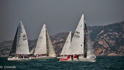 J/80s sailing off Hong Kong