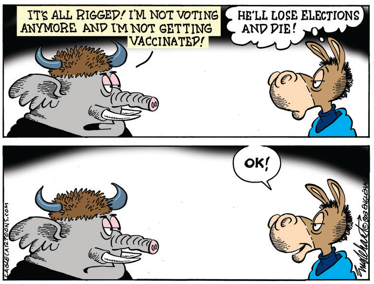 REPUBLICANS, ANTI-VAXERS, VACCINE, VACCINATION, DEMOCRATS, RIGGED, VOTE, VOTING, BALLOT BOX, GEORGIA, TRUMP, INSURRECTIONISTS, PROUD BOYS, KKK, WHITE