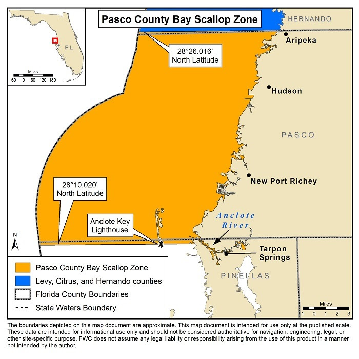 Pasco County scallop map