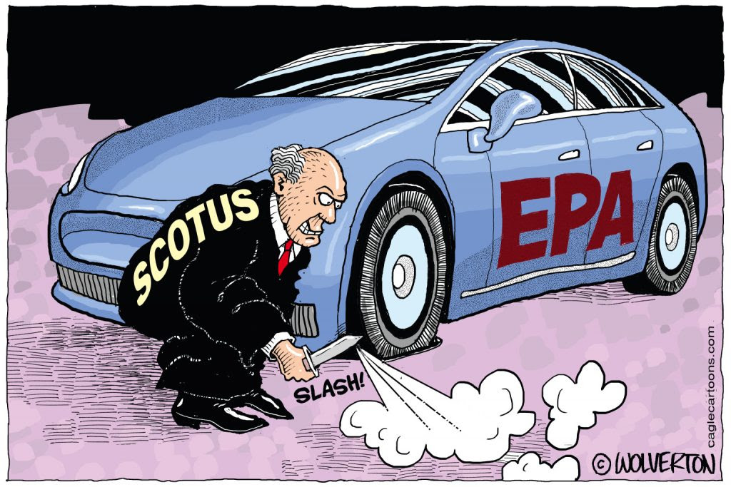 SCOTUS cripples the EPA ability to regulate greenhouse gases increasing the risk of global warming and sea level rise