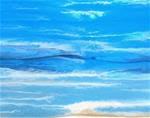 Original Abstract Seascape Painting, Beach Art,Coastal Living "Royal Wave-Study 4" by Colorado Conte - Posted on Tuesday, December 2, 2014 by Kimberly Conrad